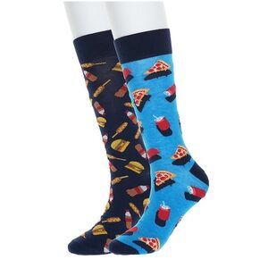 Men’s Twisted Toes  Food & Drink Novelty Crew Socks